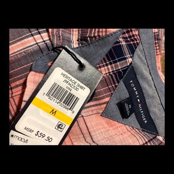 NWT Tommy Hilfiger Plaid Button Down Shirt - Picture 7 of 7